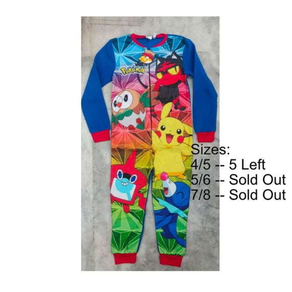 Pokemon, Batman, Frozen, Peppa Character fleece sleepers various sizes PICK ONE - Picture 3 of 7